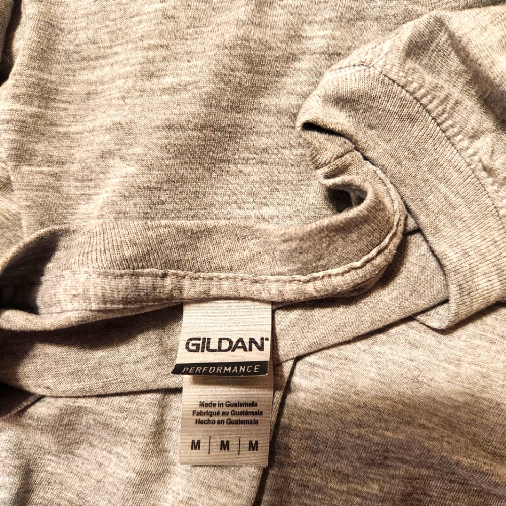 Messy Bun Fleur-De-Lis Gray Green Black Top - Picture 5 of 6